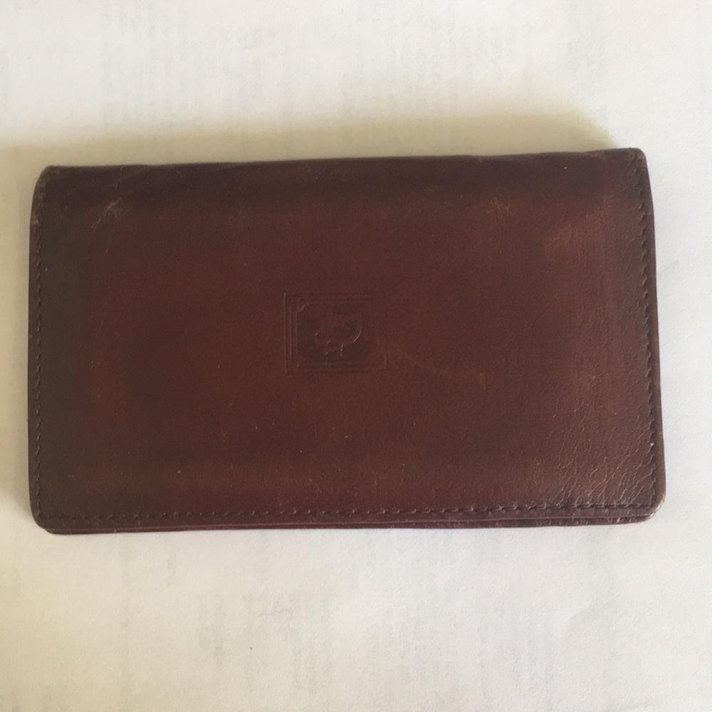 Vintage Dior Brown Leather Bifold Wallet